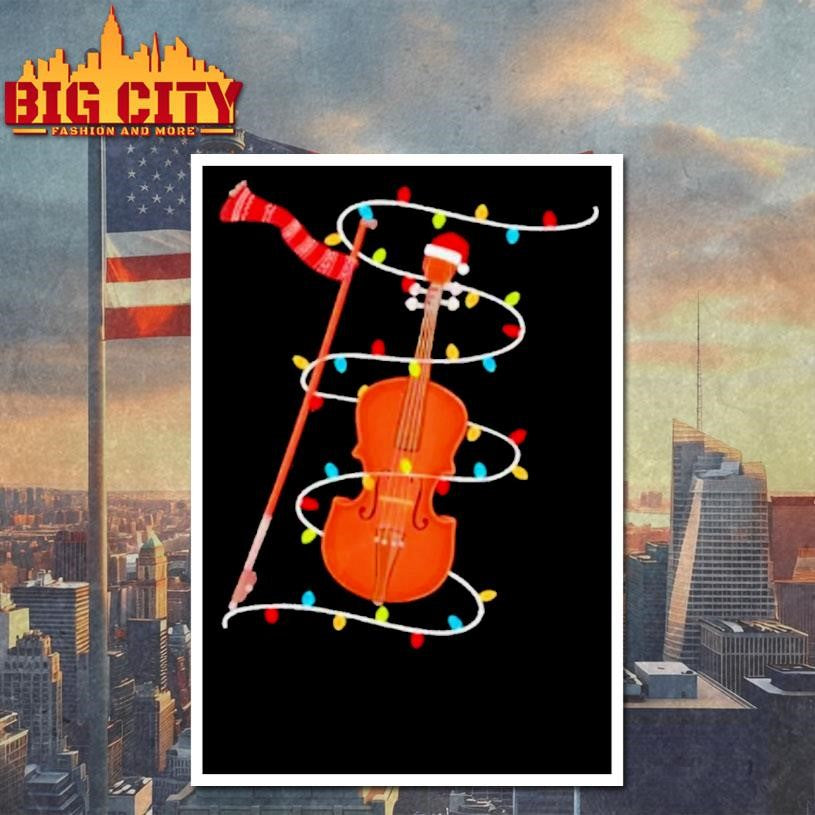 Violin Christmas Lights Stylish Shirt