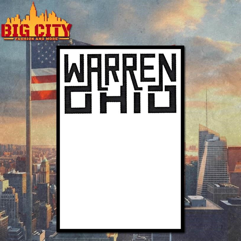 Warren Ohio Rectangle Text Shirt