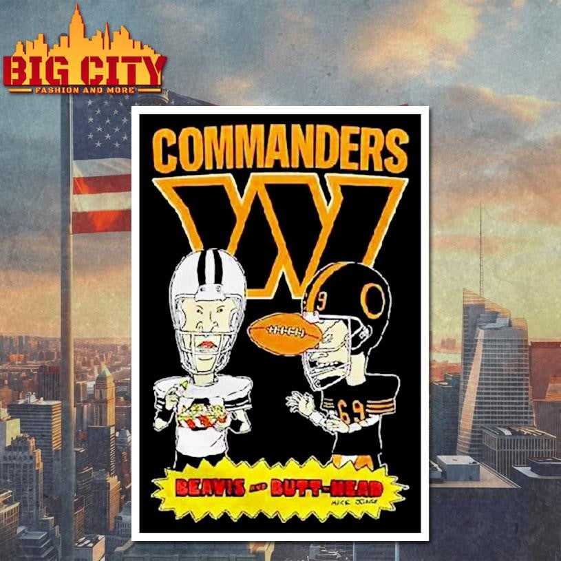Washington Commanders Beavis And Butt-head 2025 Shirt