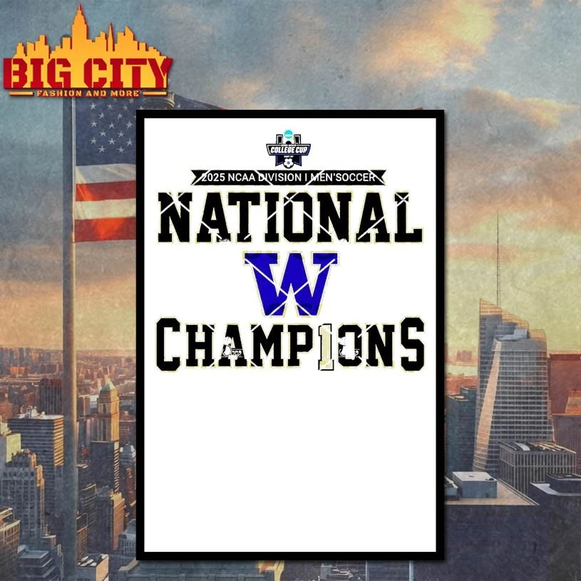Washington Huskies 2025 NCAA Men’s Soccer National Champions shirt