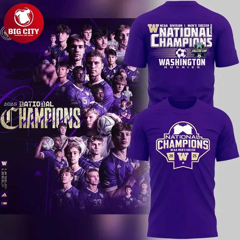 Washington Huskies 2025 National Champions Edition Two Sided Shirt