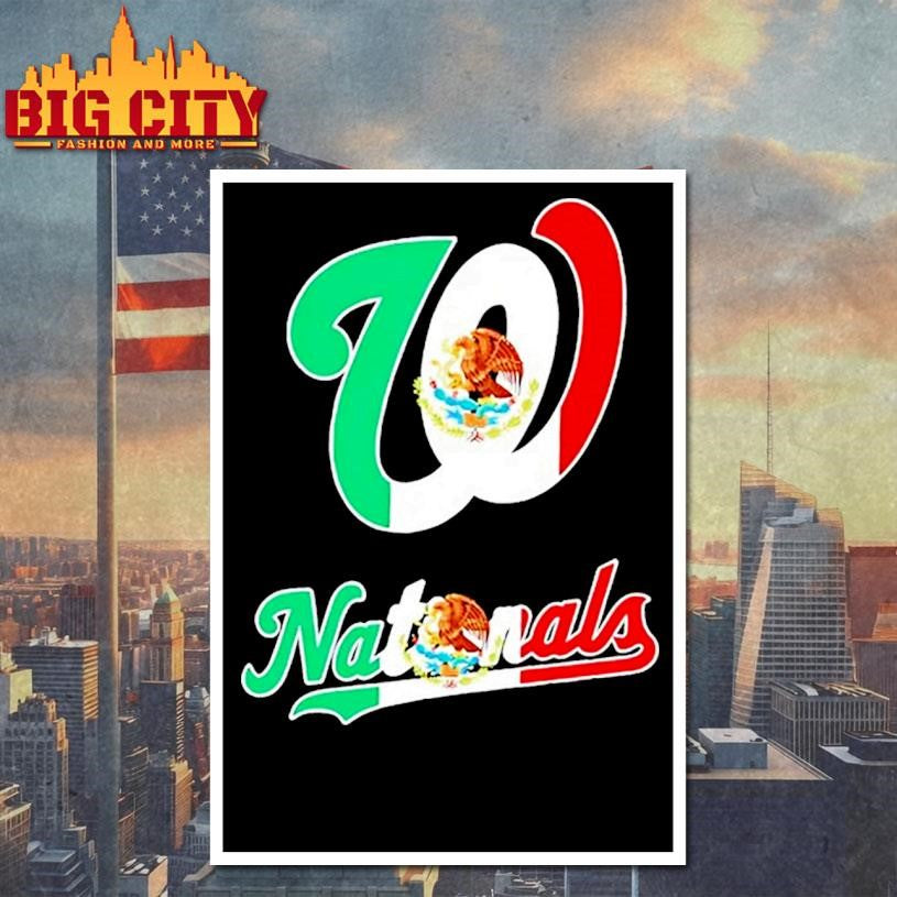 Washington Nationals Baseball X Mexican Flag Shirt