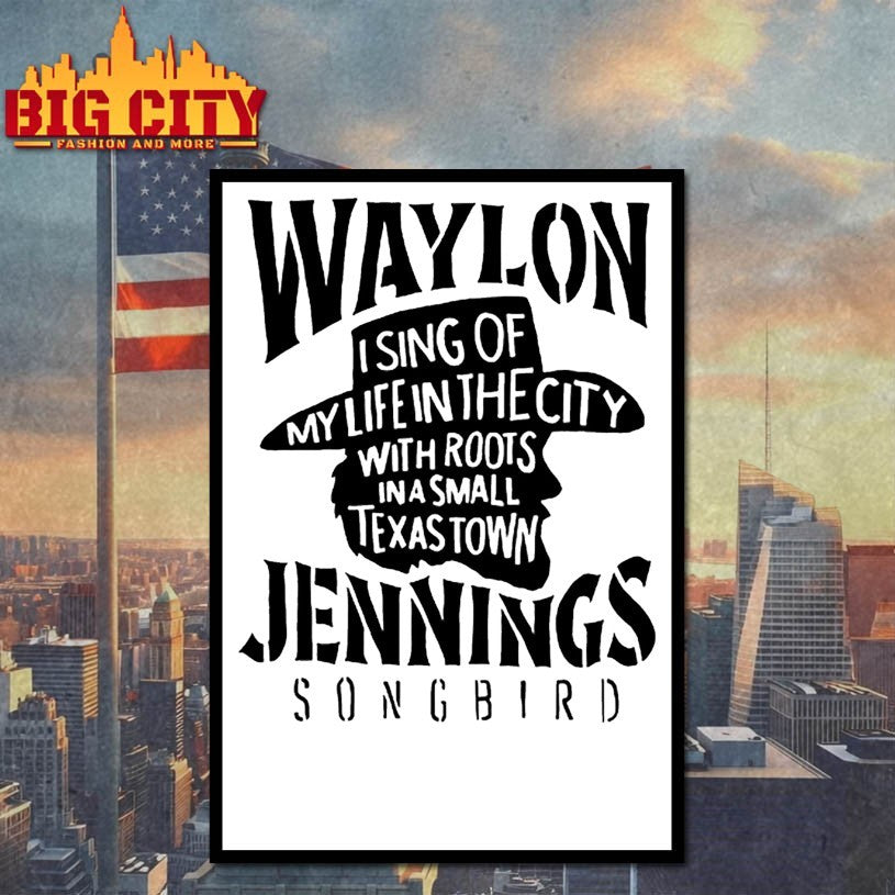 Waylon Jennings Cowboy Song Bird Shirts