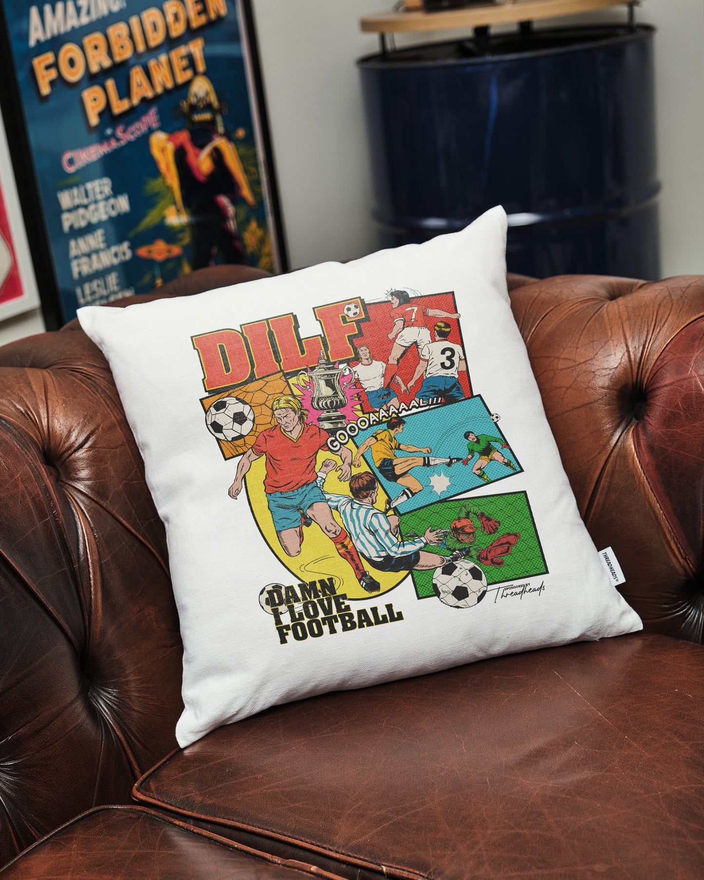 DILF Football Cushion