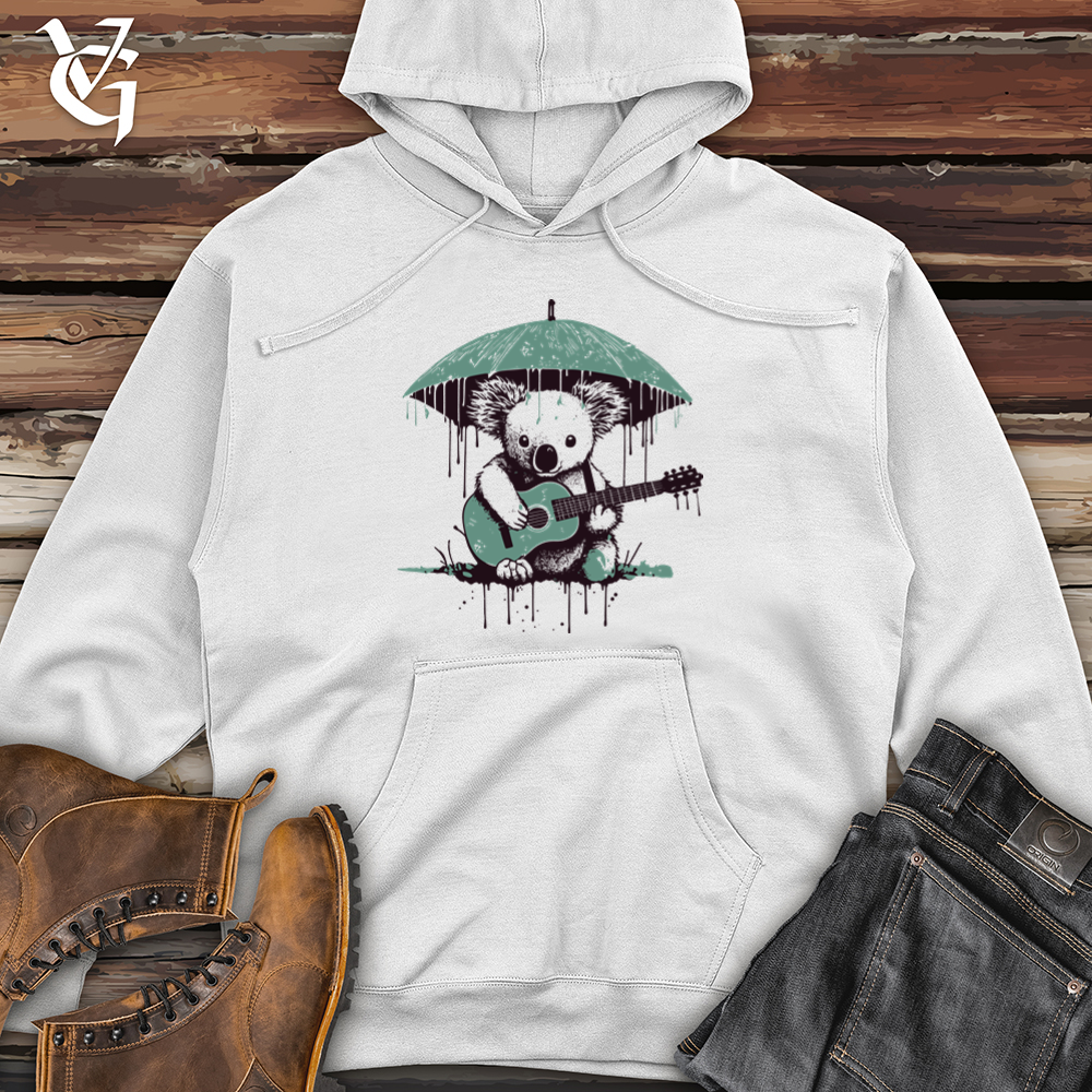 Vintage Rainy Day Koala Midweight Hooded Sweatshirt