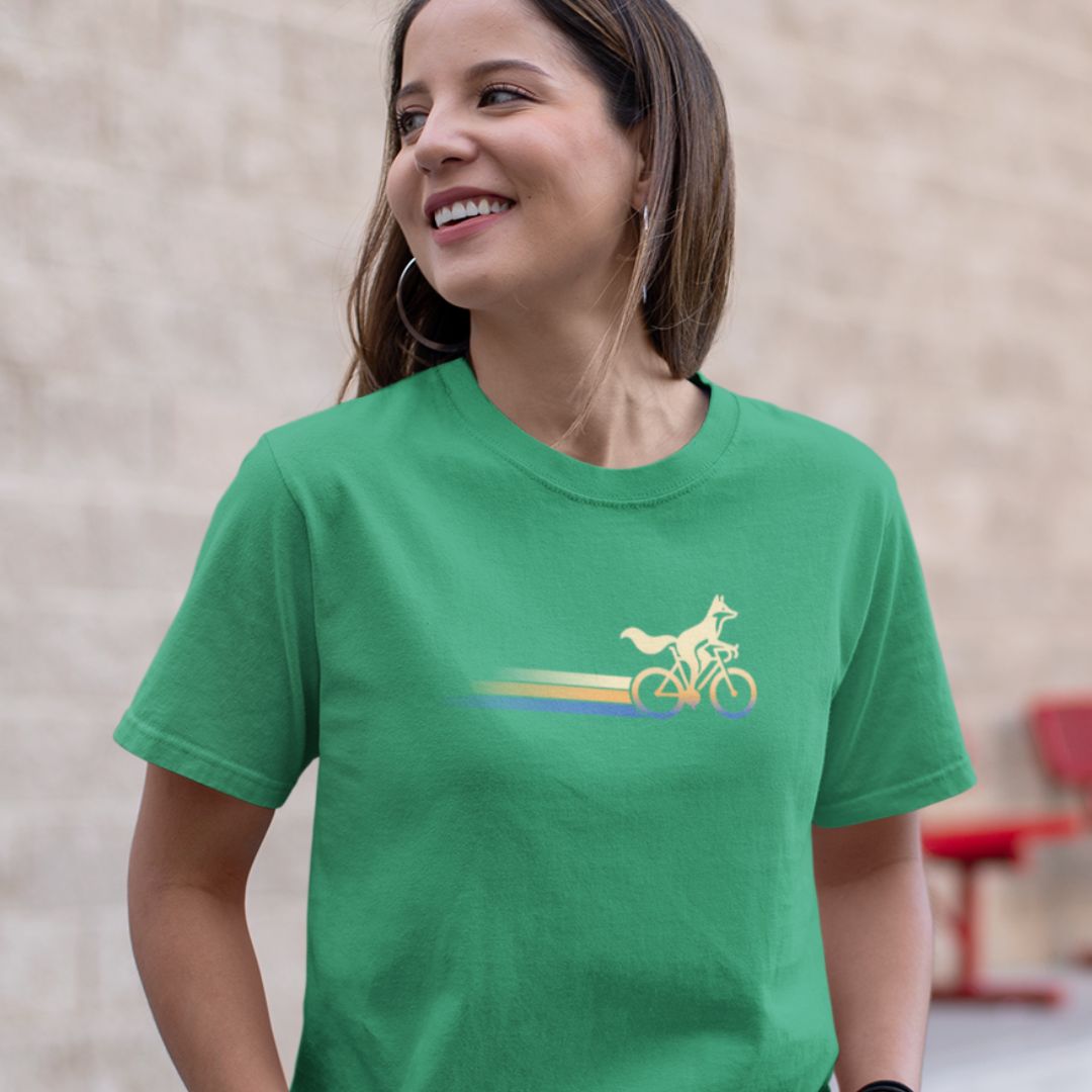 Woodland Cyclist Fox- Unisex T-shirt
