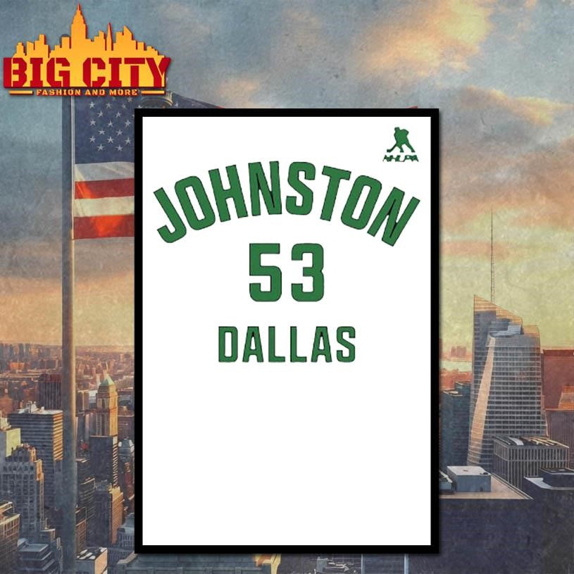 Wyatt Johnston #53 Dallas Name & Number Shirt