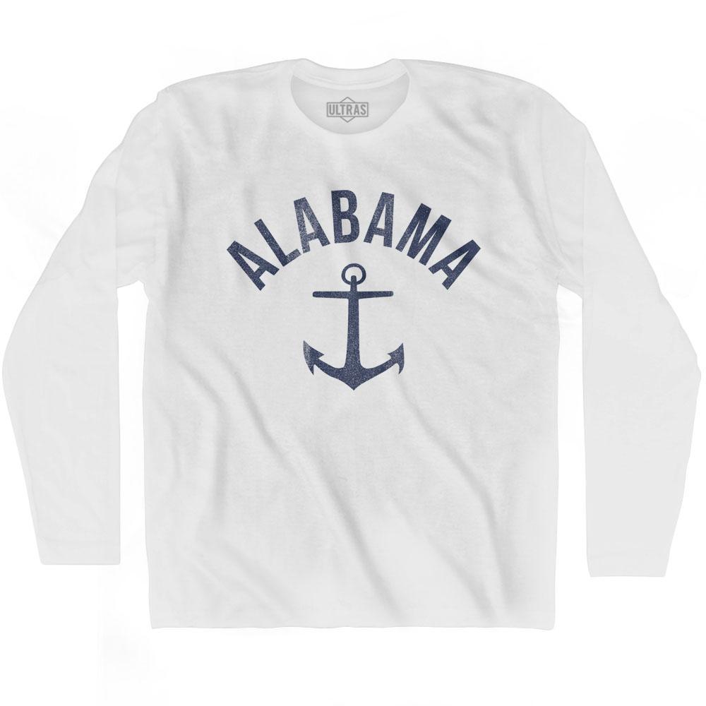 Alabama State Anchor Home Cotton Adult Long Sleeve T-shirt Style001