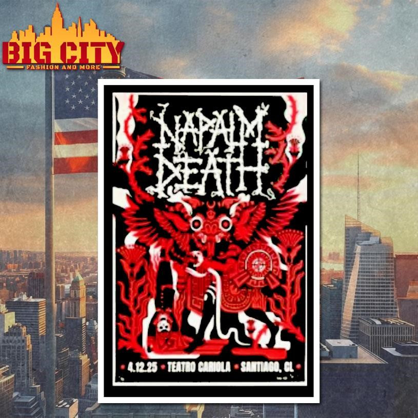 apalm Death Teatro Cariola Santiago Chile December 4 2025 Circle Shirt