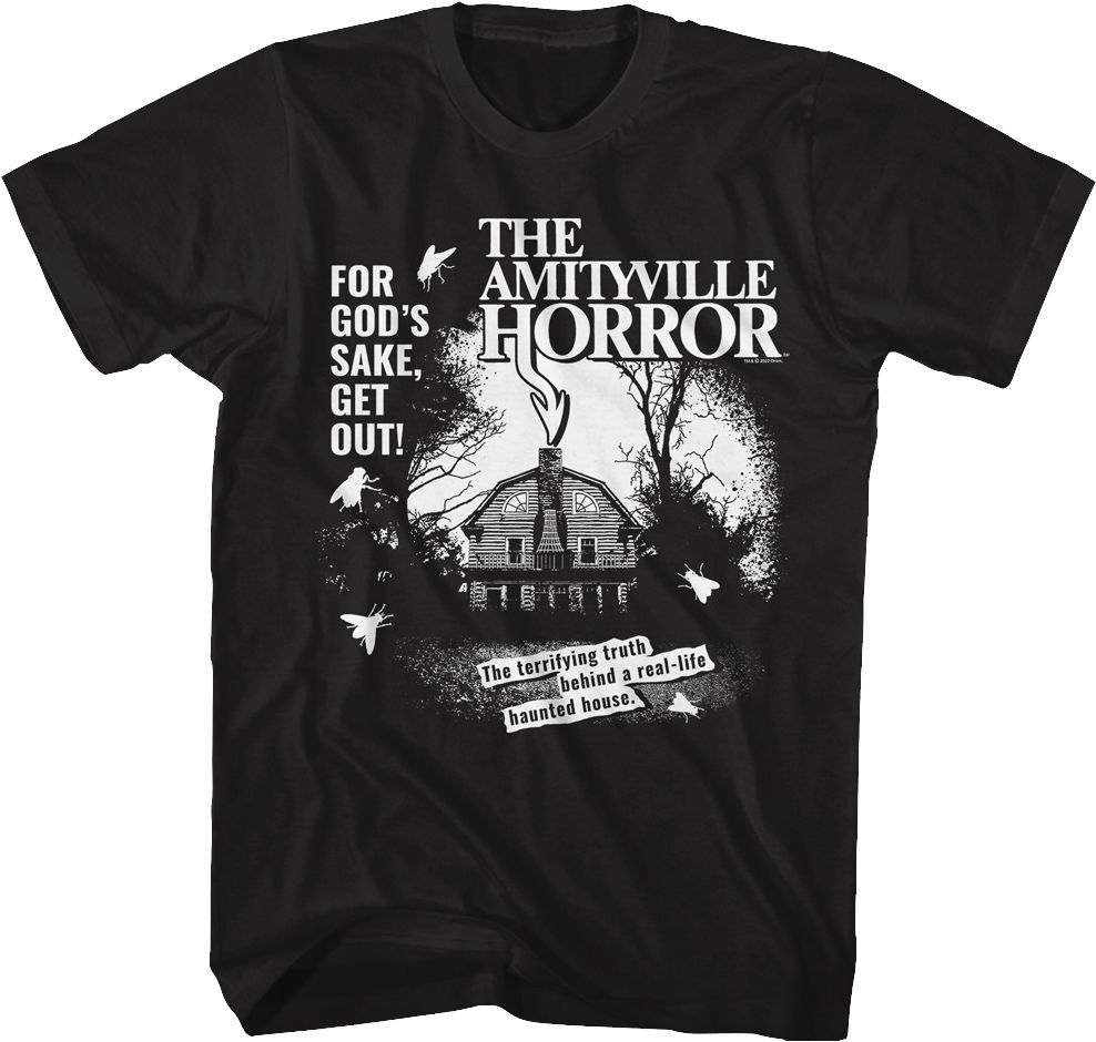Black And White Haunted House Amityville Horror T-Shirt