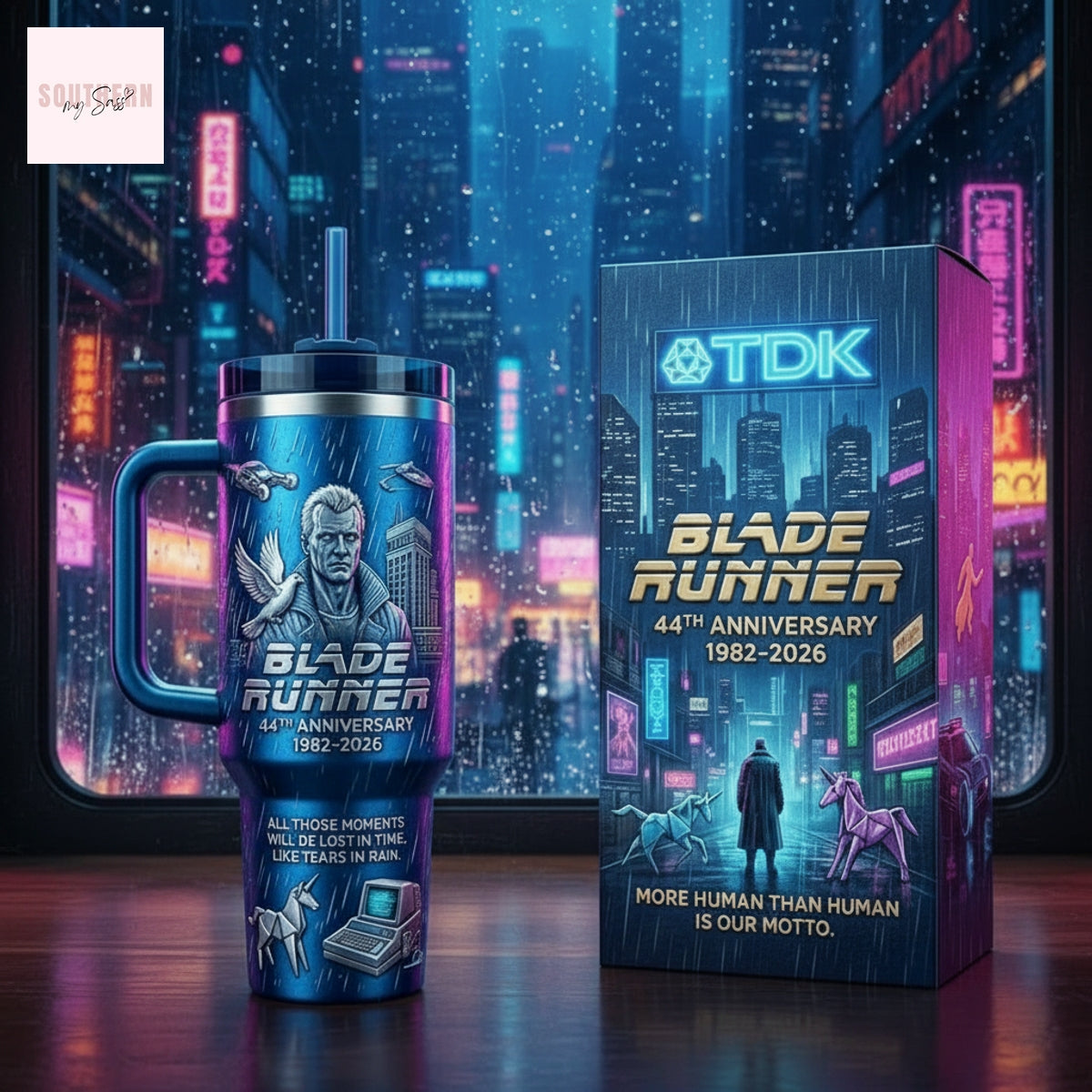 Blade Runner 44th Anniversary 1982-2026 TDK Cyberpunk Tumbler