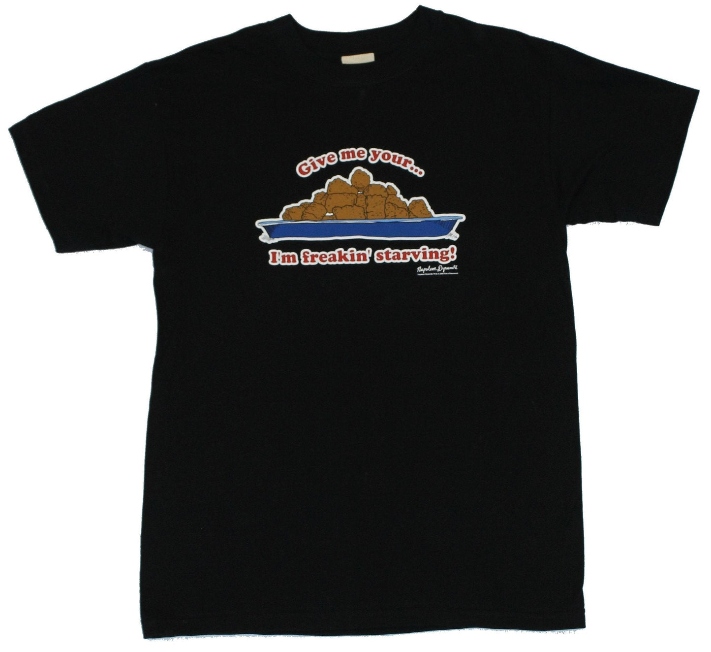 Napoleon Dynamite Mens T-Shirt - Gimmie Your Tots Im Starving Image on