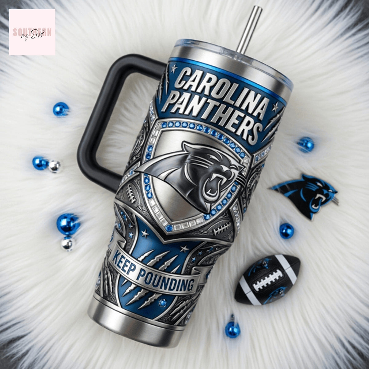 Carolina Panthers Keep Pounding Tumbler