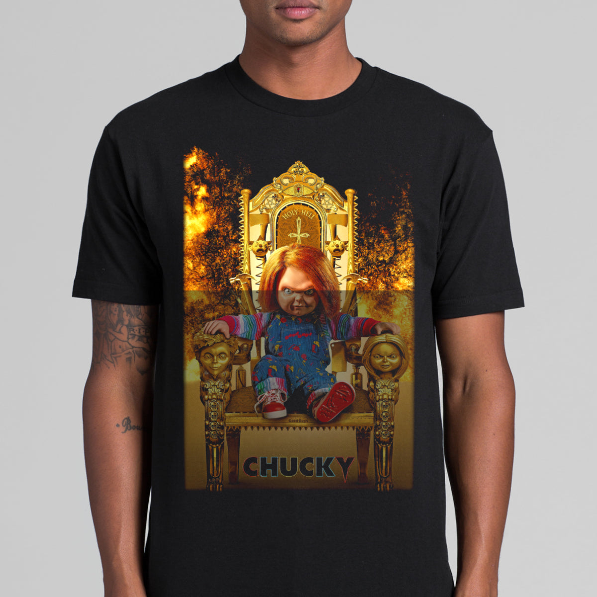 Chucky Horror Movie V2 T-Shirt Cotton Block Tee