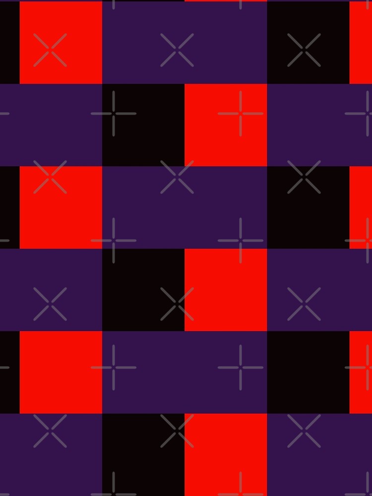 Squares & Rectangle (Purple, Black, Red) by Paul James Farr