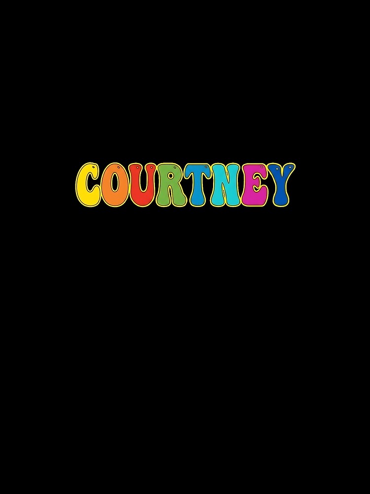 ❤️ Courtney Personalized Name Wavy Retro Shirt, Coffee Mug, Sticker Gift by HelixPedia