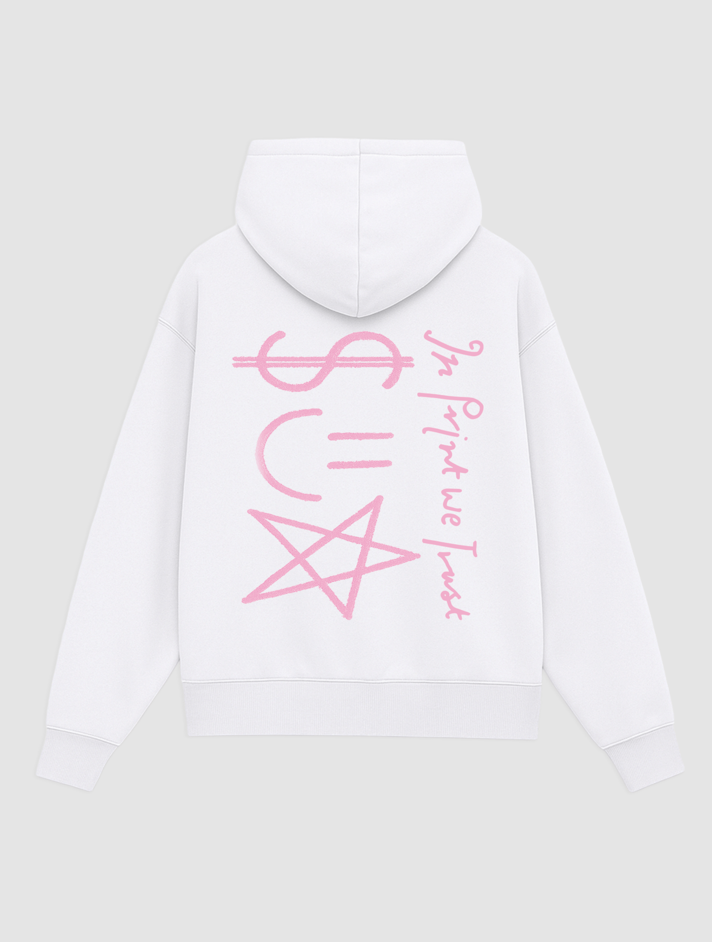 happy white hoodie