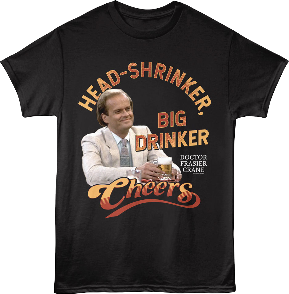 Head Shrinker Big Drinker Cheers T-Shirt