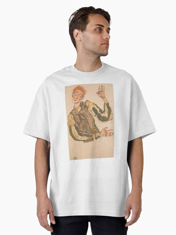 original painting by Egon Schiele 1890 – 1918, Egon Schiele Prints Oversized T-Shirt