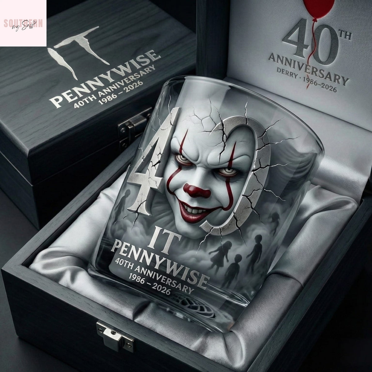 IT Pennywise 40th Anniversary Whiskey Glass