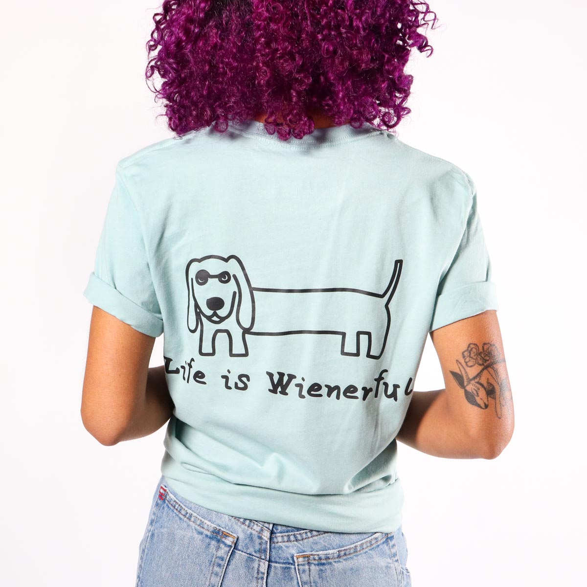 life is wienerful unisex tee | sage