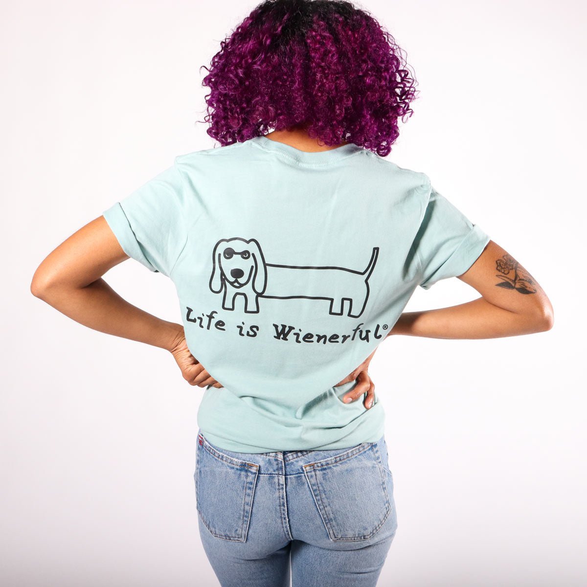 life is wienerful unisex tee | sage