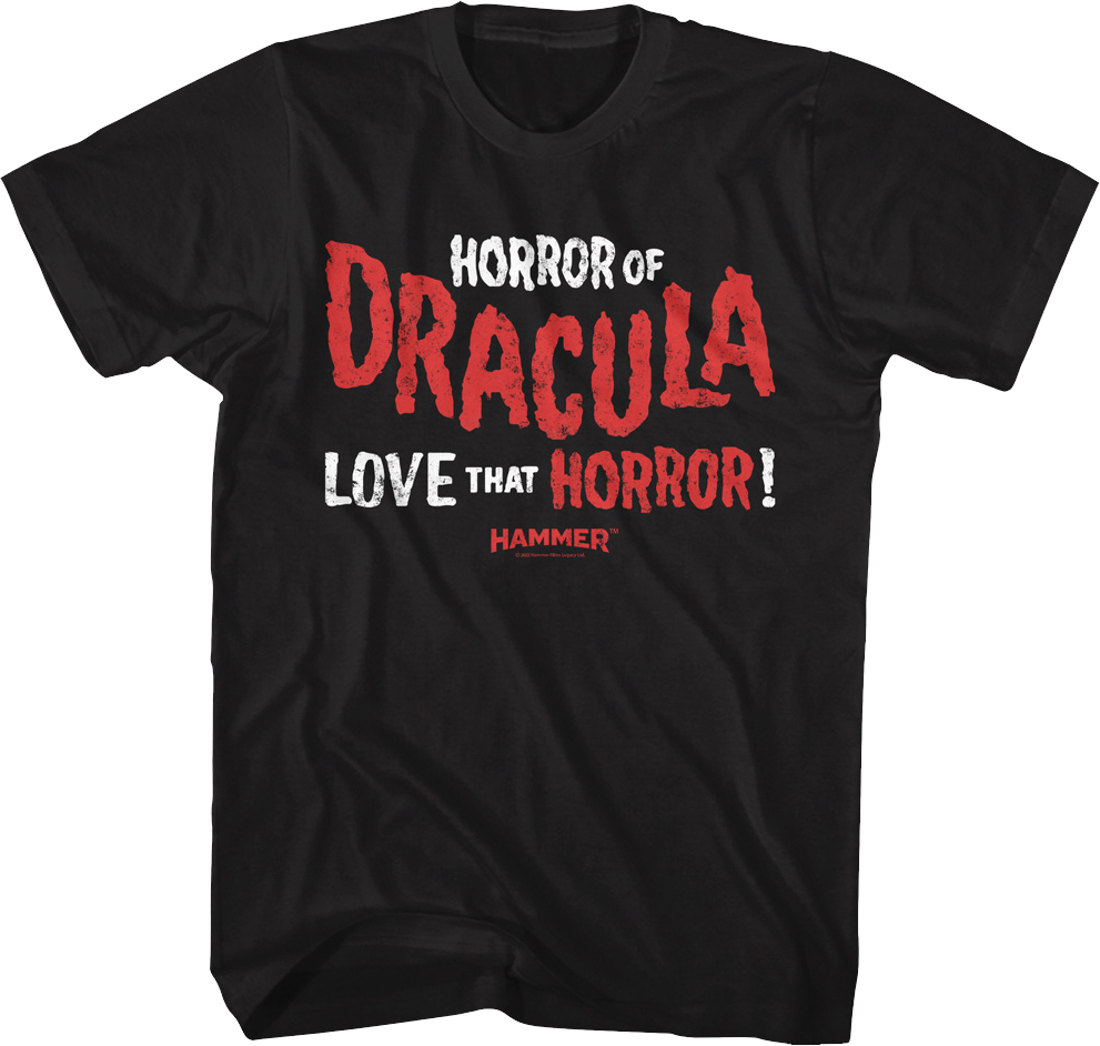 Love That Horror Hammer Films T-Shirt