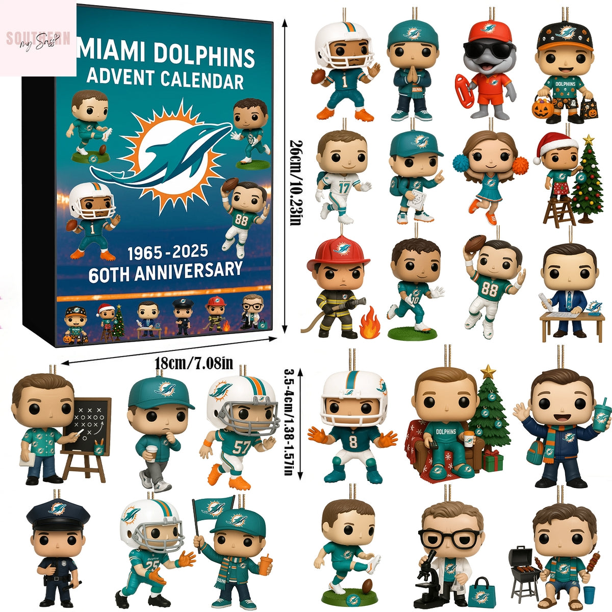 Miami Dolphins 60th Anniversary Advent Calendar 2025
