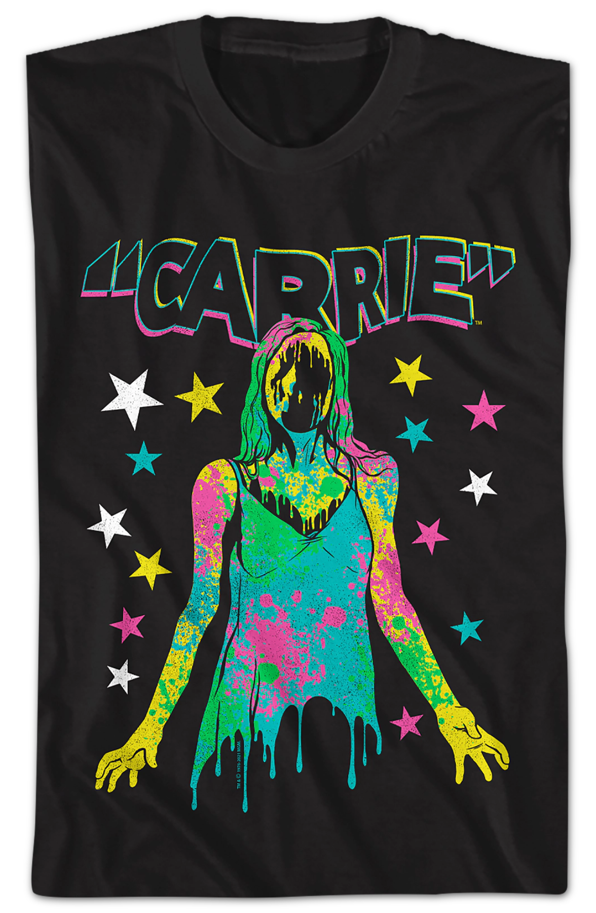 Neon Blood Splattered Prom Queen Carrie T-Shirt