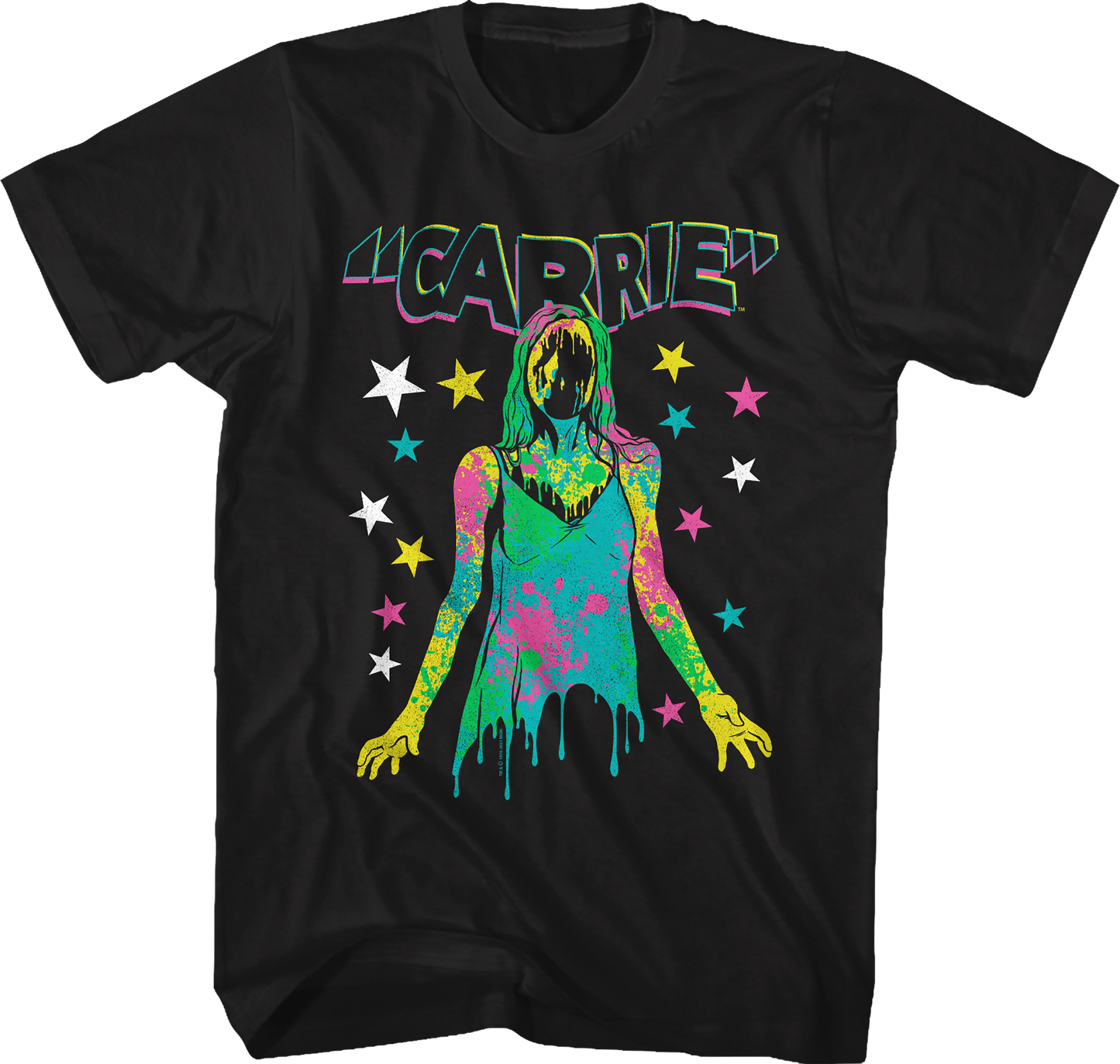 Neon Blood Splattered Prom Queen Carrie T-Shirt