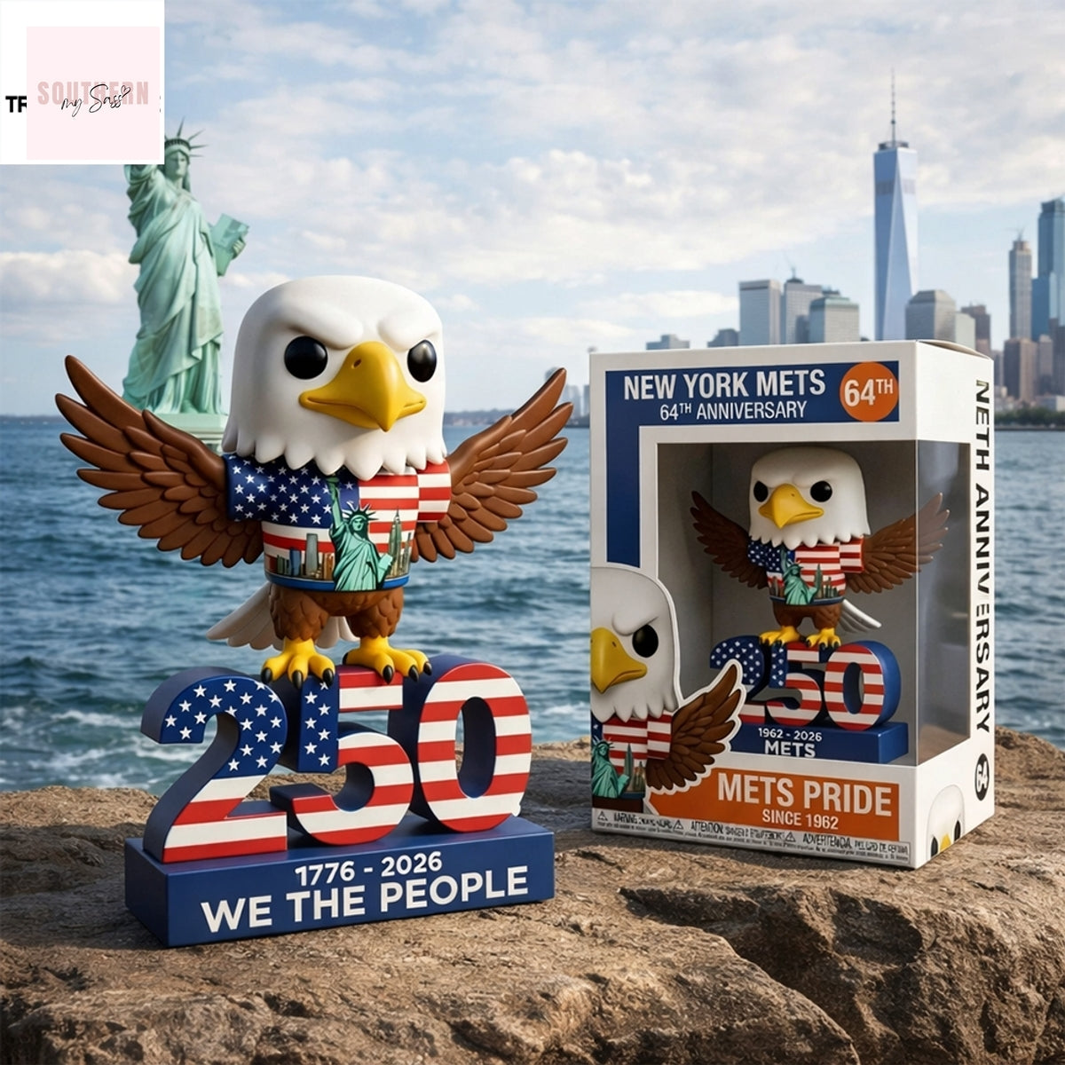 New York Mets We The People 250Th Anniversary Eagle Pop Figure Doll