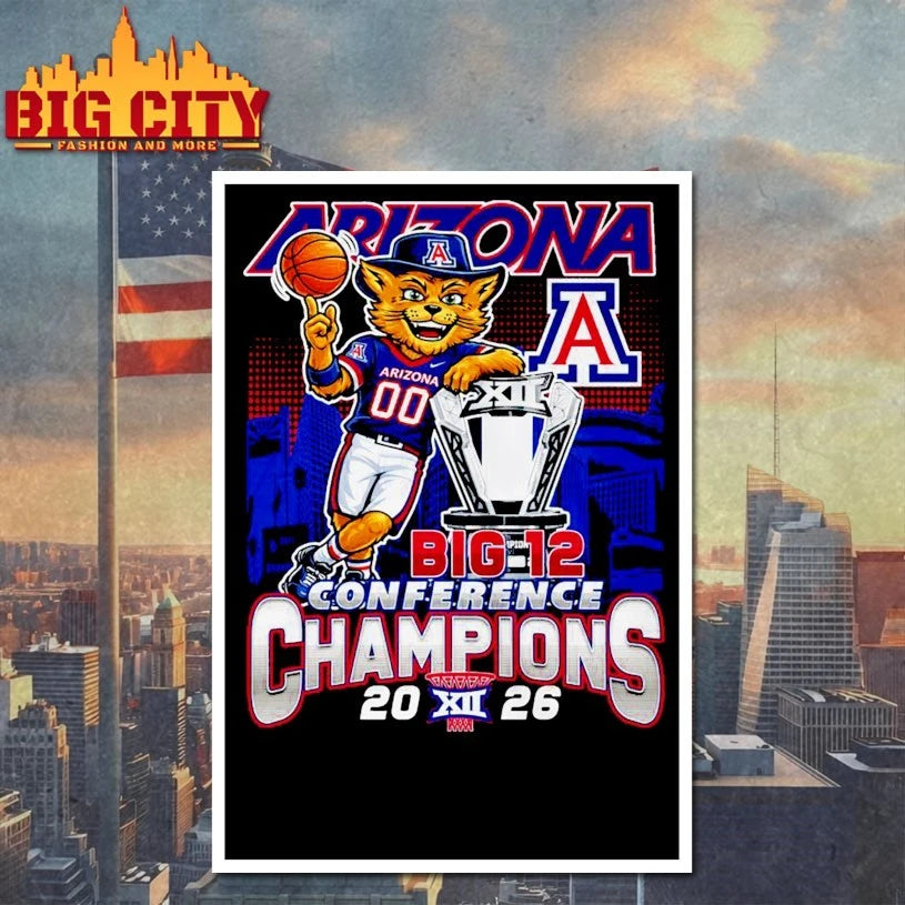 Official Arizona Wildcats Macos big 12 conference champions 2026 T-shirt