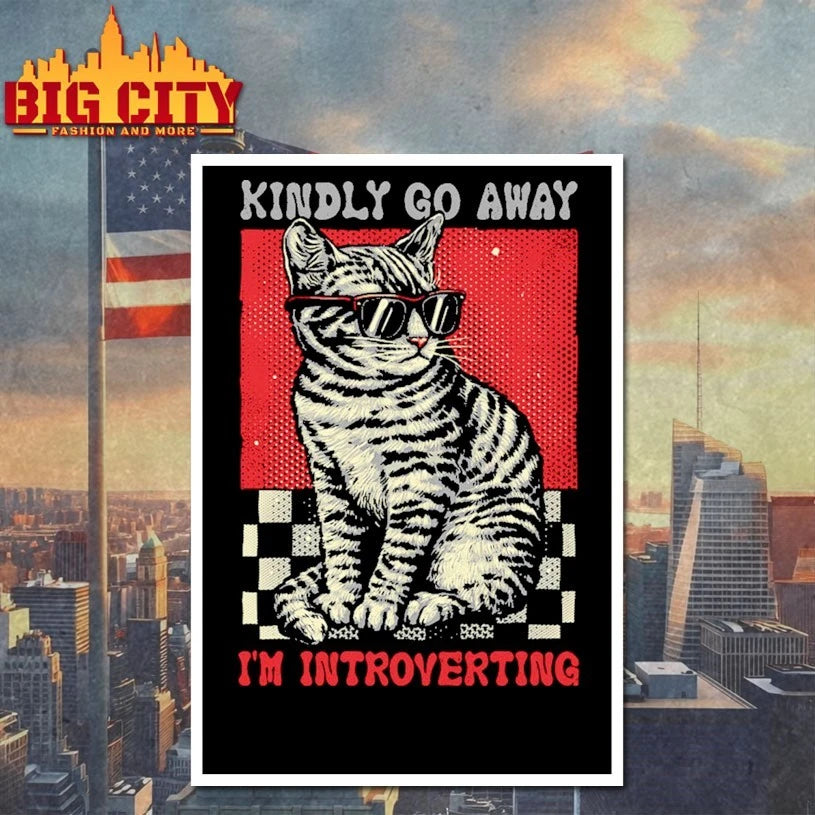 Official Cat Kindly go away I’m introverting T-shirt