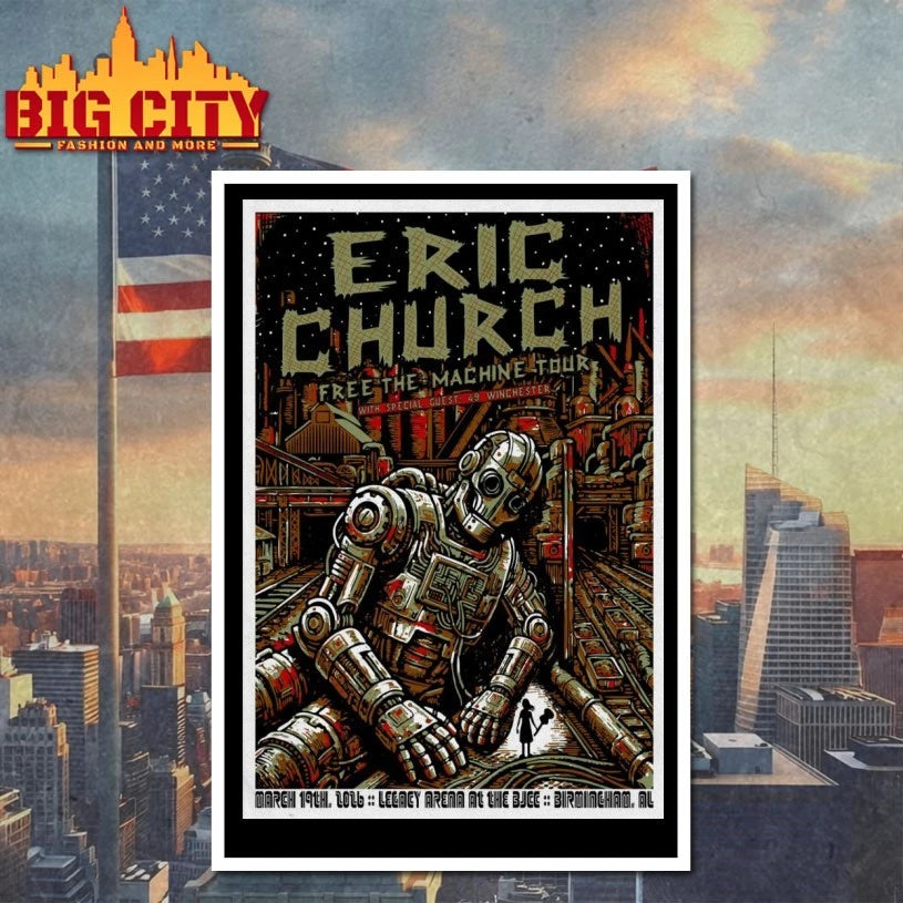 Official Eric Church Alabama Mar 19 2026 Poster T-shirt
