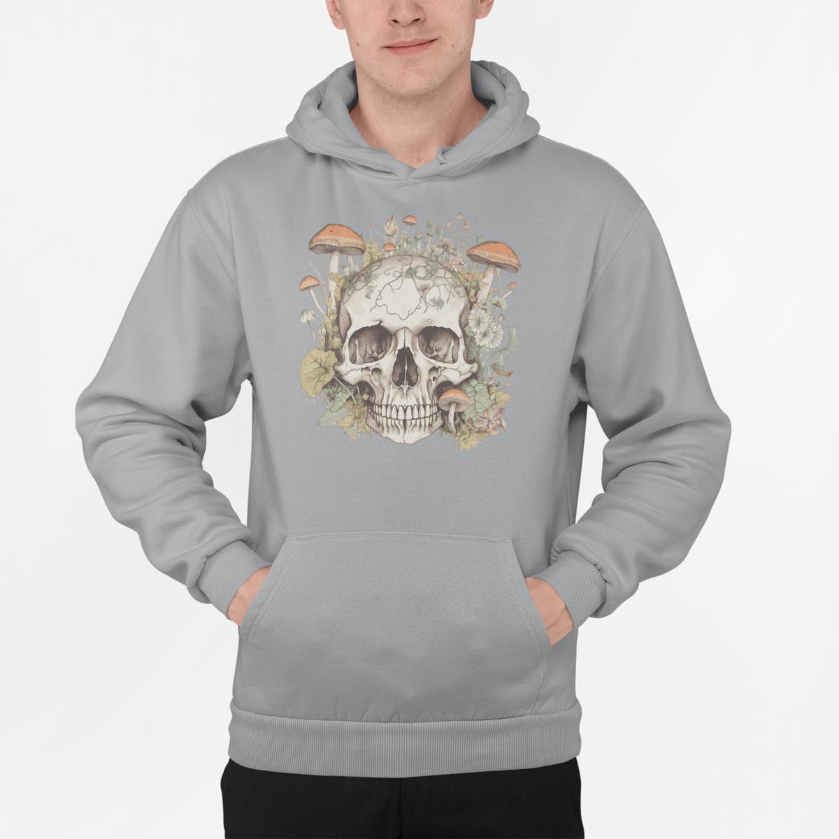 Skull With Mushrooms Unisex Sweatshirt
