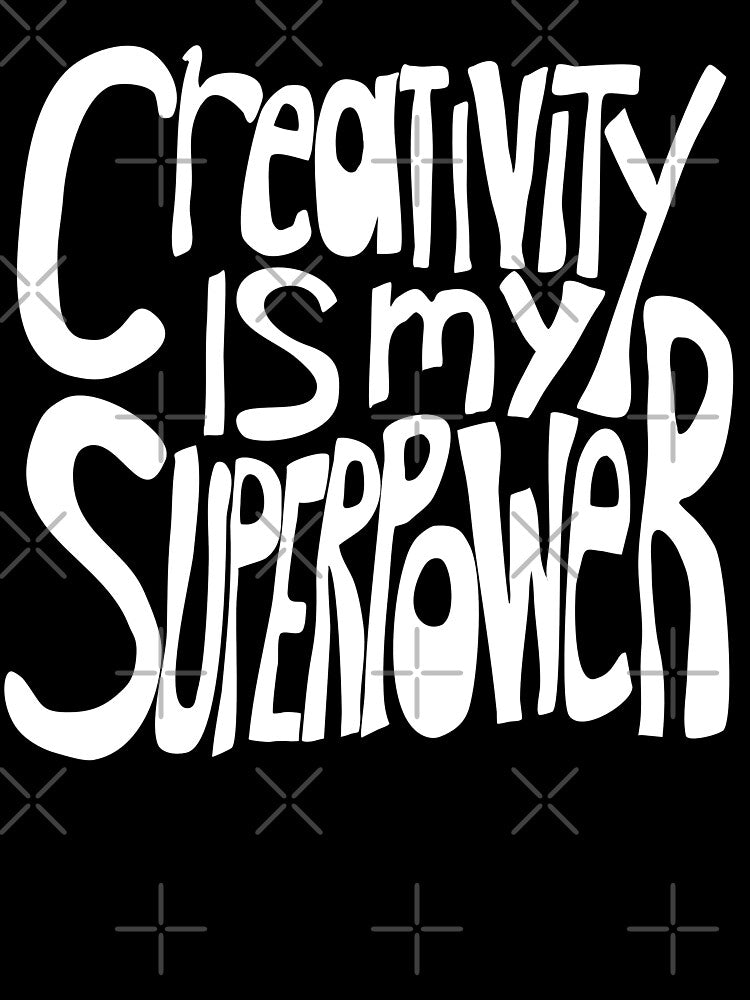 Creativity is my Superpower White Hand Lettering by wordznart