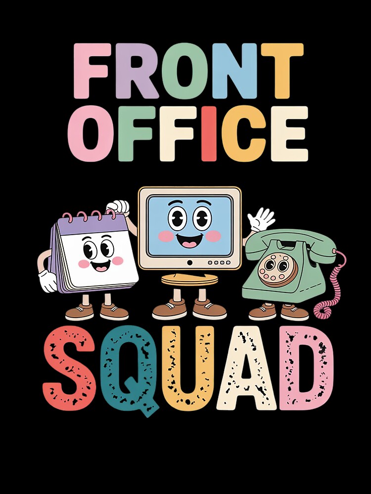 Front Office Squad Funny Front Desk Receptionist Admin by khorbiasieno