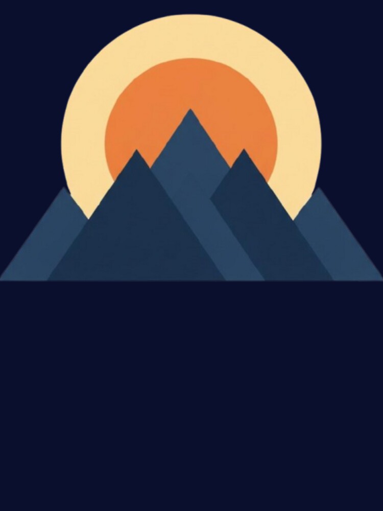 Geometric Sunrise Mountains – Minimalist Landscape Design by Dogandesighn
