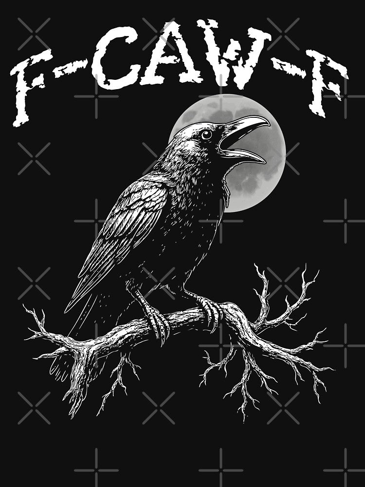Black Crow F-Caw-F Funny Black Bird by DavidCloud