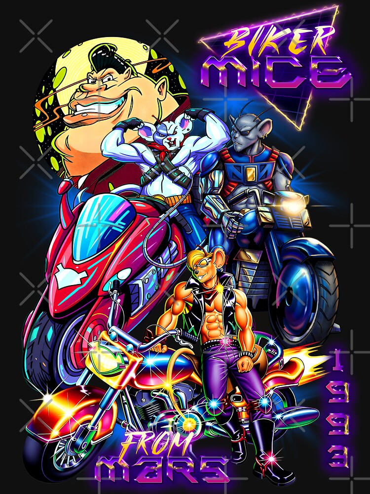 Biker Mice from Mars - Neon Retro Design by TheDarkVestiary