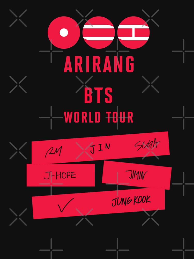 Arirang BTS world tour Black Concert Tshirt by PurpleDoor52