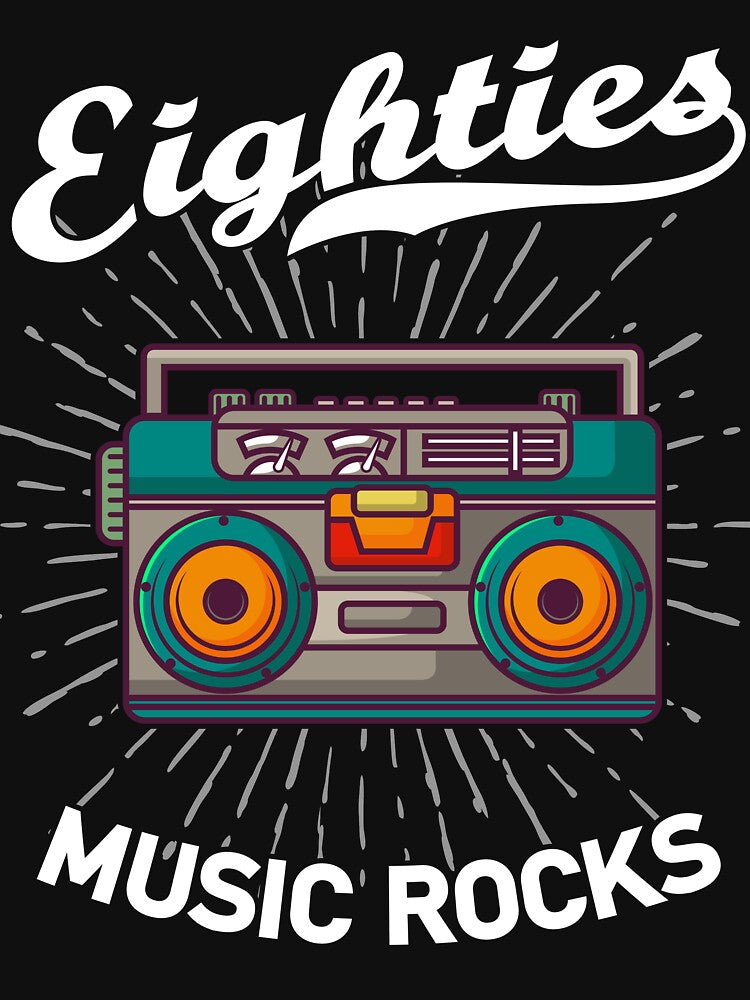 Eighties Music Rocks 80s Boom Box Gift by DelightfulDude