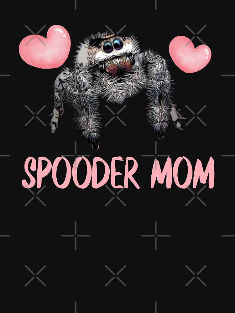Pink Spooder Mom Cute Jumping Spider by Zurickdesigns