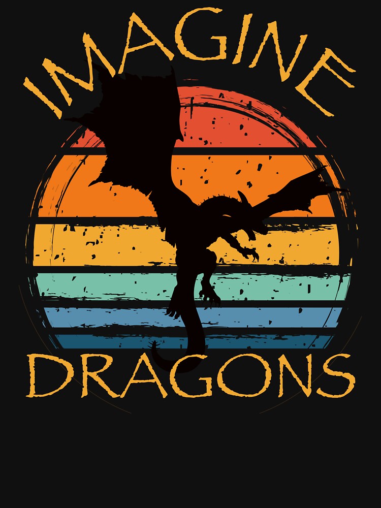 Imagine Fantasy Dragons Vintage Style by Get A Wear Shop