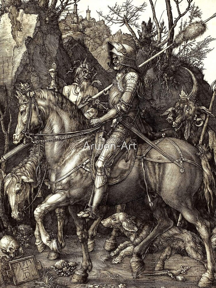 Knight, Death, and the Devil - Albrecht Dürer, 1513 in HD by Arwen-Art