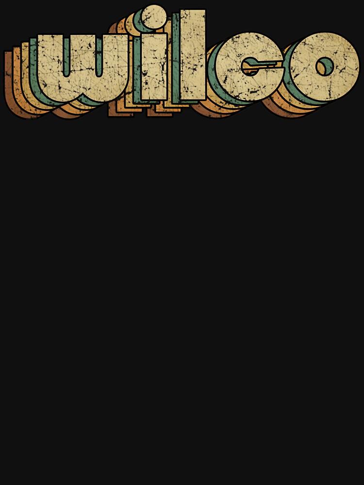 Wilco Vintage Rainbow Typography Style 70S by rizhovnessen