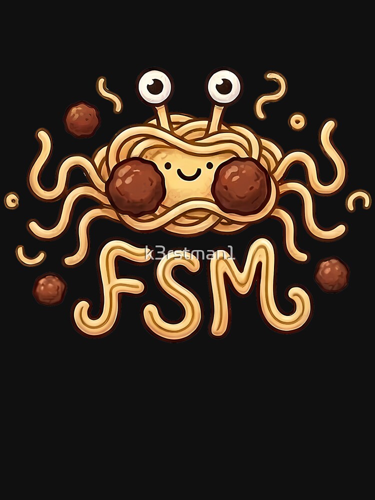Cute Flying Spaghetti Monster FSM Pastafarian Noodle by k3rstman1
