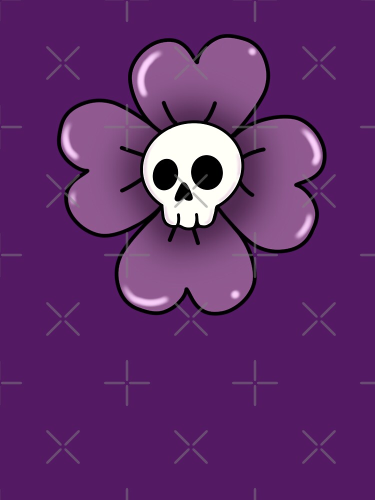 Skull in a flower by RavenAMarie