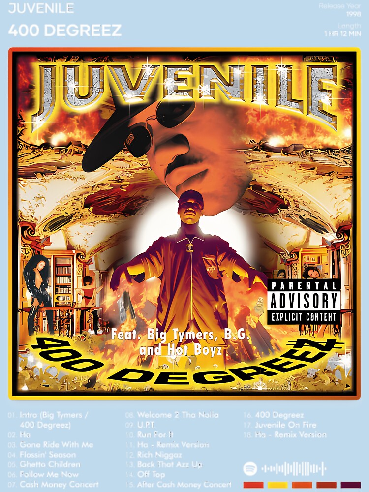 JUVENILE---400-DEGREEZ-TRACKLIST-ALBUM-T-SHIRT by KarineRussel