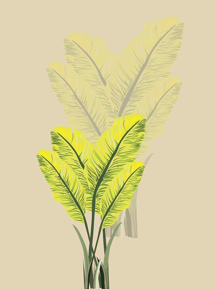 Vibrant Tropical Banana Leaf Botanical Art by auran14